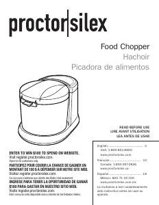 Manual de uso Proctor Silex 72507G Picador