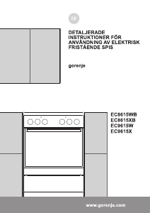 Bruksanvisning Gorenje EC8615WB Spis
