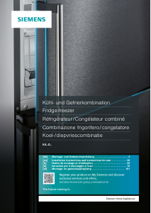 Manual Siemens KA93GAIDP Fridge-Freezer