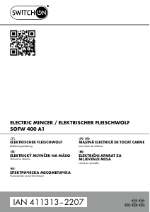 Priručnik Switch On SOFW 400 A1 Stroj za mljevenje mesa