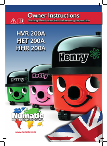 Manual Numatic HVR 200A Henry Vacuum Cleaner