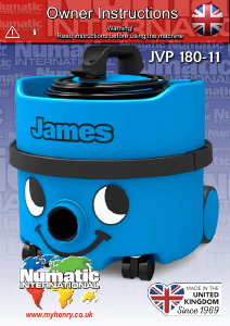 Handleiding Numatic JVP 180-11 James Stofzuiger