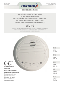 Manual de uso Nemaxx WL 10 Detector de humo