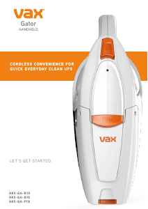Manual Vax H85-GA-B15 Gator Handheld Vacuum