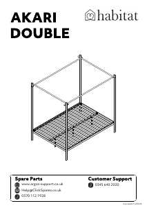 Manual Habitat Akari Double Cadru pat