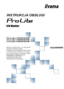 Instrukcja iiyama ProLite LH6550UHS Monitor LCD