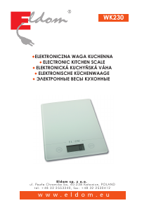 Manual Eldom WK230 Kitchen Scale