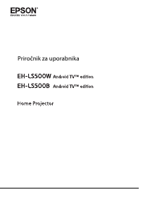 Priročnik Epson EH-LS500W Projektor