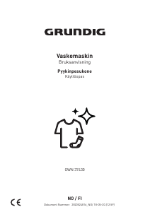 Bruksanvisning Grundig GWN 37430 Vaskemaskin