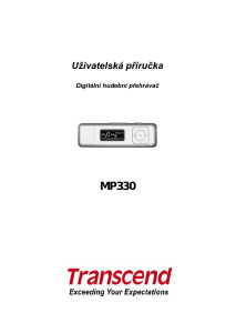 Manuál Transcend MP330 Přehrávač MP3