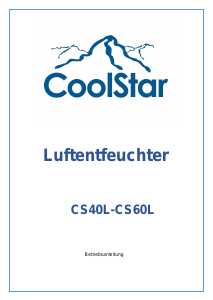 Bedienungsanleitung CoolStar CS60L Luftentfeuchter