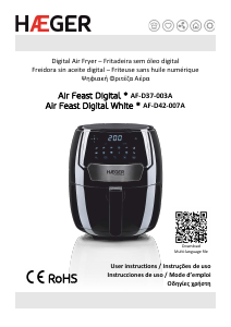 Εγχειρίδιο Haeger AF-D37.003A Air Feast Digital Φριτέζα