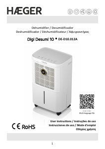 Mode d’emploi Haeger DE-D10.012A Digi Desumi 10 Déshumidificateur
