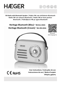 Manual de uso Haeger RB-BLU.002A Heritage Radio