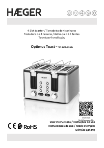 Handleiding Haeger TO-17D.015A Optimus Toast Broodrooster