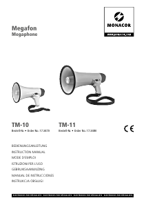 Handleiding Monacor TM-10 Megafoon