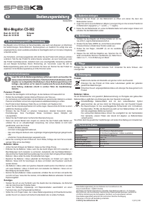 Mode d’emploi Speaka CS-882 Mégaphone