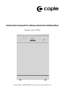Manual Caple DF625 Dishwasher
