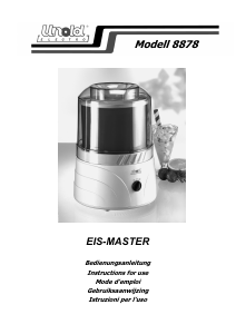 Bedienungsanleitung Unold 8878 Eis-Master Eismaschine