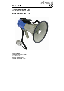 Mode d’emploi Velleman MP25SFM Mégaphone