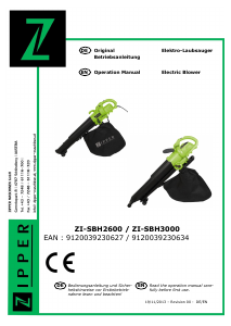 Manual Zipper ZI-SBH2600 Leaf Blower