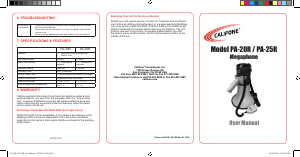 Handleiding Califone PA-20R Megafoon