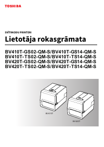 Rokasgrāmata Toshiba BV410T-GS02-QM-S Etiķešu printeris