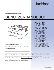 Bedienungsanleitung Brother HL-2135W Drucker