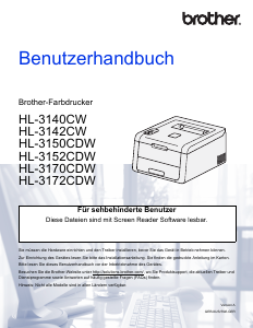 Bedienungsanleitung Brother HL-3140CW Drucker