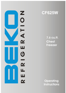 Bruksanvisning BEKO CF 625 Frys
