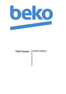 Handleiding BEKO FRFP 1685 Vriezer