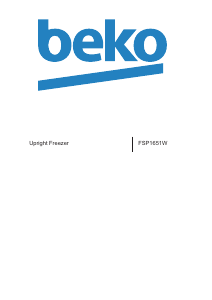 Bruksanvisning BEKO FSP 1651 Frys