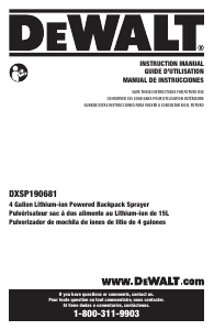 Manual DeWalt DXSP190681B Garden Sprayer