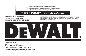 Mode d’emploi DeWalt DWMT70775 Visseuse à choc