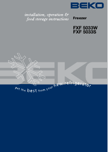Bruksanvisning BEKO FXF 5033 Frys