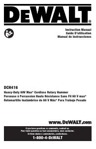 Manual DeWalt DCH416X2 Rotary Hammer