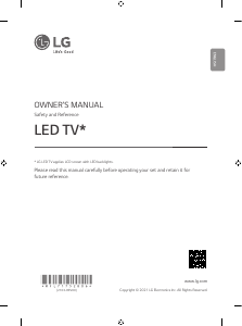 Руководство LG 43UP77026LB LED телевизор