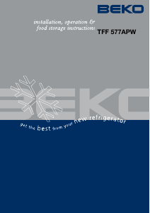 Handleiding BEKO TFF 577 AP Vriezer