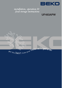 Bruksanvisning BEKO UF 483 AP Frys