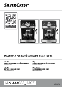 Manual SilverCrest SEM 1100 C5 Espresso Machine