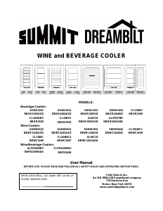 Manual Summit SDHW1532PNRLHD Wine Cabinet