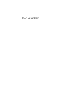 Kullanım kılavuzu ATAG VA98211QT Bulaşık makinesi