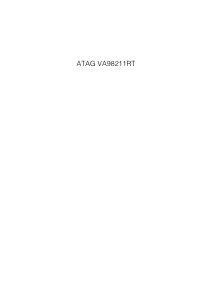 Kullanım kılavuzu ATAG VA98211RT Bulaşık makinesi