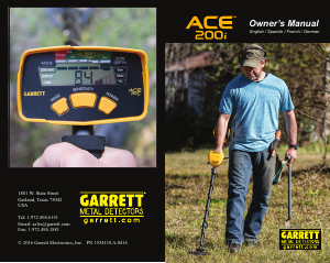 Mode d’emploi Garrett ACE 200i Détecteur de métaux