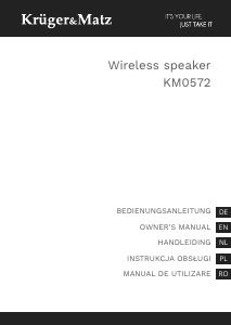 Manual Krüger and Matz KM0572 Speaker