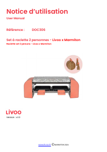 Mode d’emploi Livoo DOC306 Gril raclette