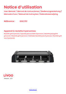 Manuale Livoo DOC312 Raclette grill