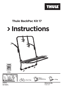 Kullanım kılavuzu Thule BackPac Kit 17 Bisiklet taşıyıcısı
