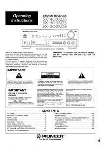 Handleiding Pioneer SX-303RDS Receiver