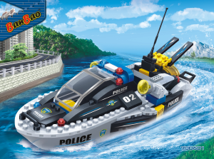 كتيب BanBao set 7006 Police القارب السريع